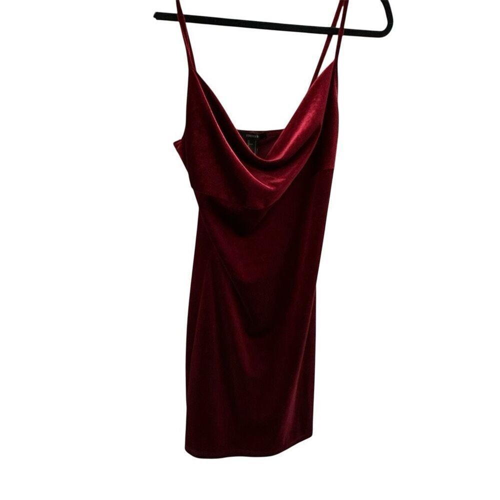 Red Velvet Strapless Mini Bodycon Date Night Mini Dress forever21 size S